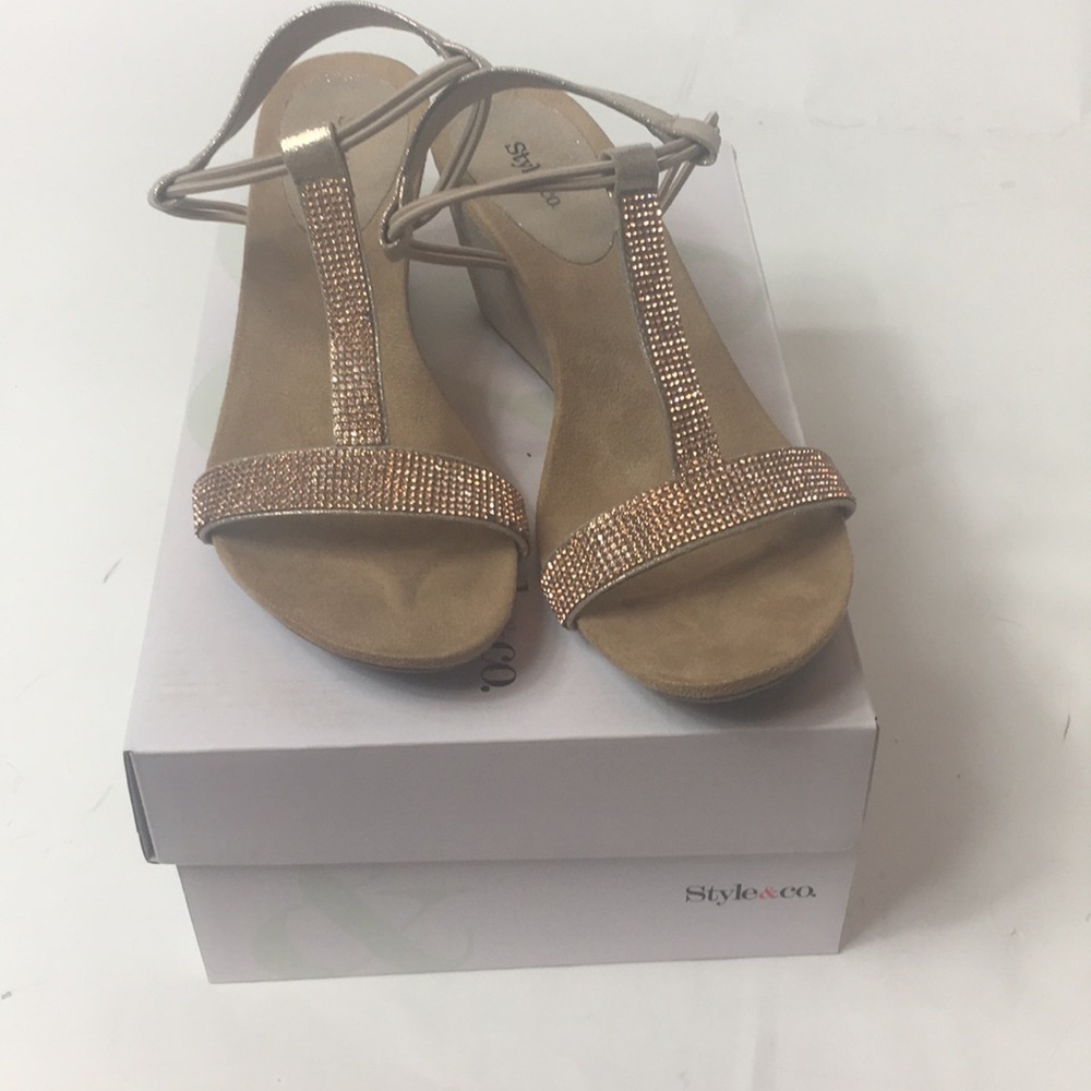 Style & Co Mulan Wedge Sandals NIB